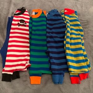 LOT of 4 sets of Hanna Andersson Long John pajamas SIZE 130